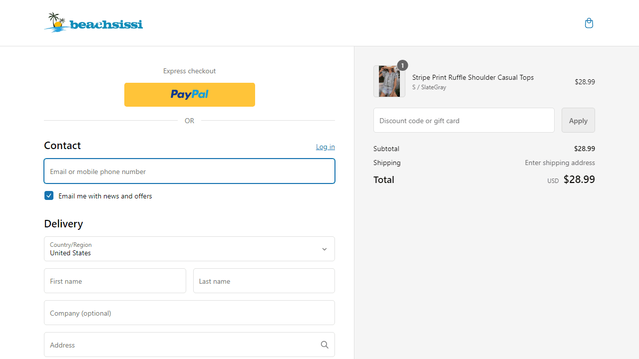How to apply Beachsissi coupon code